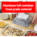 Silver Rectangular Aluminum Foil Container